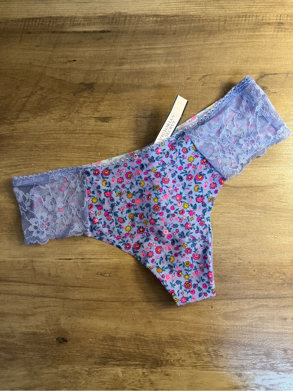 NWT Floral & Lacy Thong from Victoria’s Secret